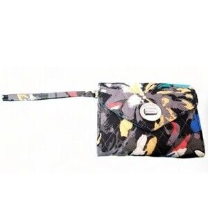 Vera Bradley Splash Floral Wallet Wristlet Billfold Credit Card Coins Strap Zip